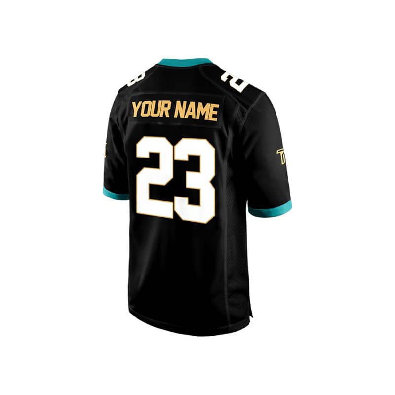 Custom Black White-Gold Authentic Football Jersey