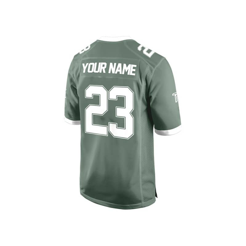 Custom Sage-White Authentic Football Jersey