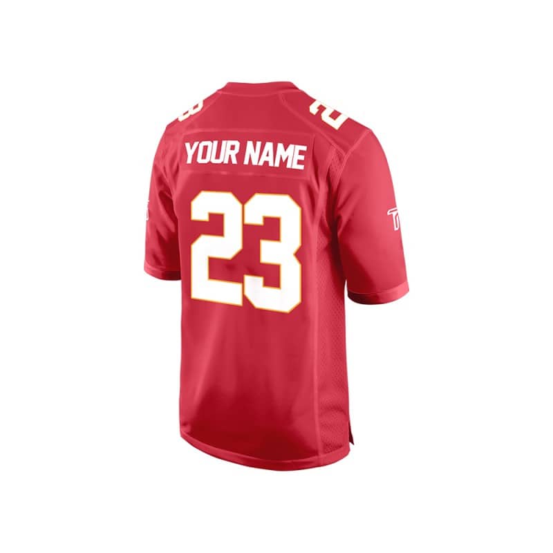 Custom Red-White Authentic Football Jersey