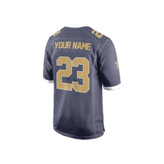 Custom Stone-Khaki Authentic Football Jersey