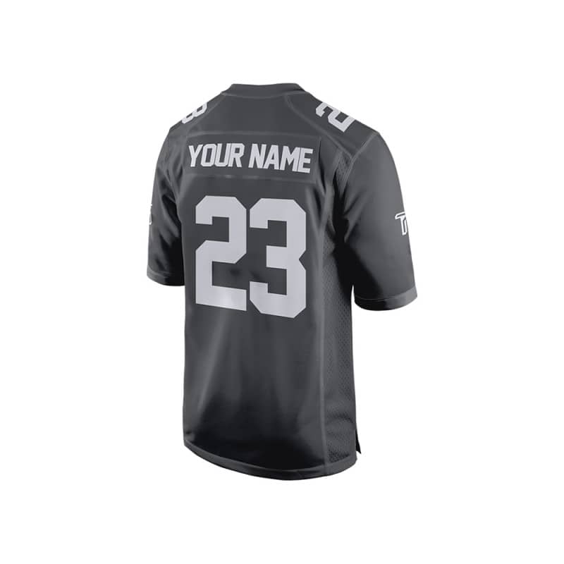 Custom Black-Grey Authentic Football Jersey