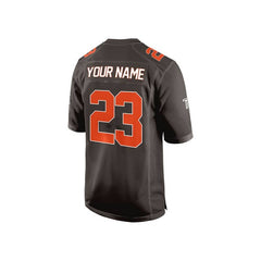 Custom Black-Red Authentic Football Jersey