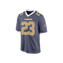 Custom Stone-Khaki Authentic Football Jersey
