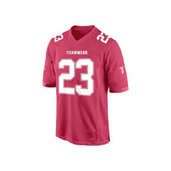 Custom Raspberry-White Authentic Football Jersey