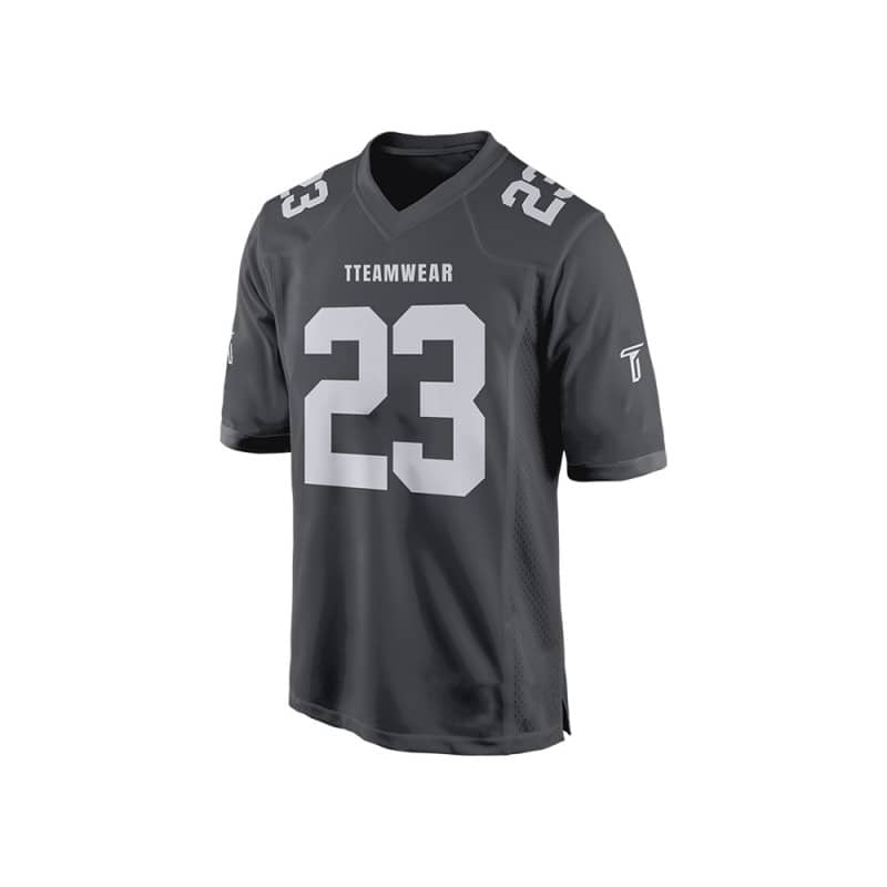 Custom Black-Grey Authentic Football Jersey