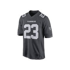 Custom Black-Grey Authentic Football Jersey
