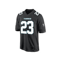 Custom Black-White Authentic Football Jersey