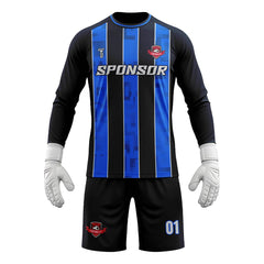 Custom Harbor Stripe Soccer Goalkeeper Jersey Set