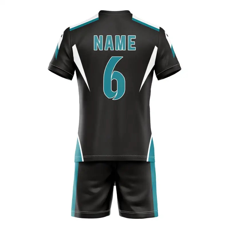Custom Black Strike Men's Volleyball Jersey Set