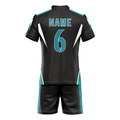 Custom Black Strike Men's Volleyball Jersey Set