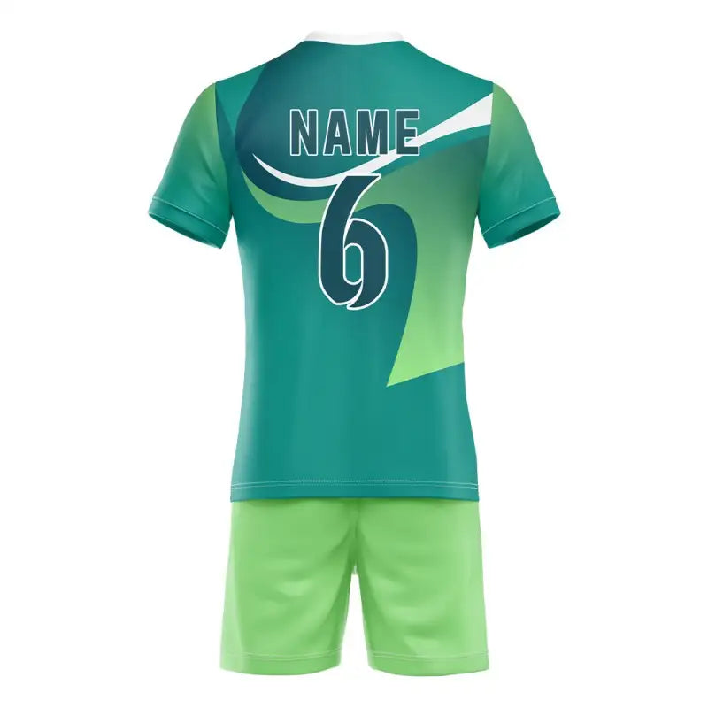 Custom Green Aurora Men's Volleyball Jersey Set