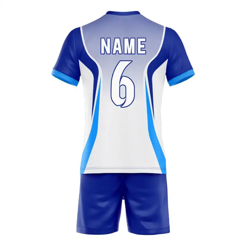 Custom Blue Gradient Armor Men's Volleyball Jersey Set