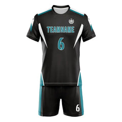 Custom Black Strike Men's Volleyball Jersey Set