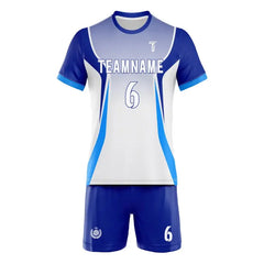 Custom Blue Gradient Armor Men's Volleyball Jersey Set