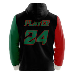 Custom Colorblock Red-Green Loose-Fit Mexico Pullover Hoodie Sweatshirt