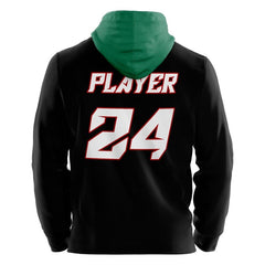 Custom Black Green Loose-Fit Mexico Pullover Hoodie Sweatshirt