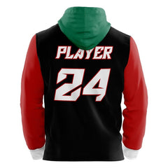 Custom Colorblock Red Loose-Fit Mexico Pullover Hoodie Sweatshirt