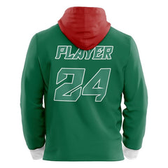 Custom Green Red Loose-Fit Mexico Pullover Hoodie Sweatshirt