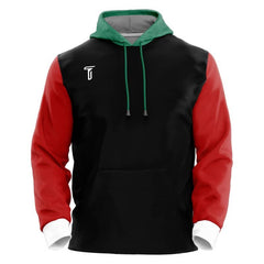 Custom Colorblock Red Loose-Fit Mexico Pullover Hoodie Sweatshirt