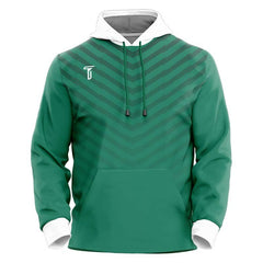 Custom Green Chevron Loose-Fit Mexico Pullover Hoodie Sweatshirt