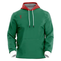 Custom Green Red Loose-Fit Mexico Pullover Hoodie Sweatshirt