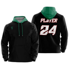 Custom Black Green Loose-Fit Mexico Pullover Hoodie Sweatshirt