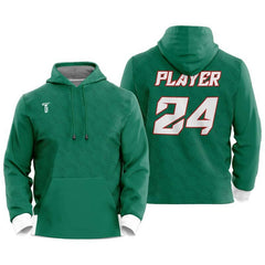 Custom Green Loose-Fit Mexico Pullover Hoodie Sweatshirt
