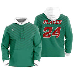 Custom Green Chevron Loose-Fit Mexico Pullover Hoodie Sweatshirt