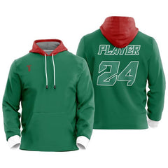 Custom Green Red Loose-Fit Mexico Pullover Hoodie Sweatshirt