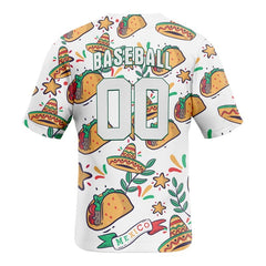 Custom Tacos Full Button Mexico Baseball Jersey