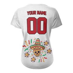 Custom Sugar Skulls Full Button Mexico Baseball Jersey for Women