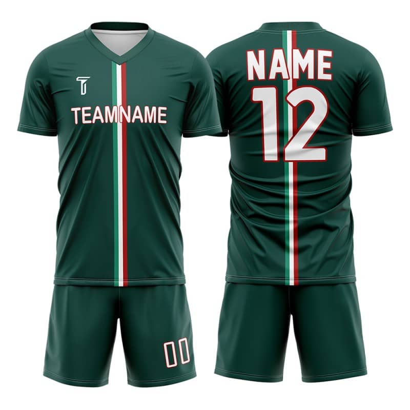 Custom Green Mexico Soccer Jersey Uniform Set