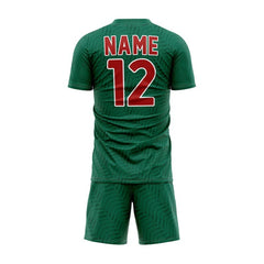 Custom Green Herringbone Mexico Soccer Jersey Uniform Set