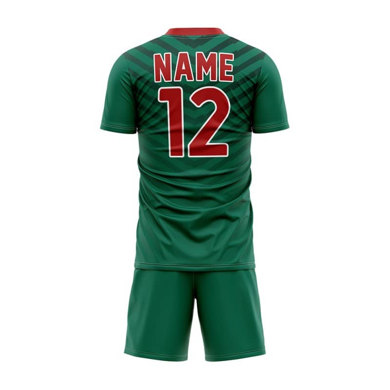 Custom Green Chevron Mexico Soccer Jersey Uniform Set