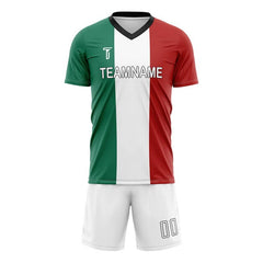 Custom Mexico Flag Team Soccer Jersey Uniform Set