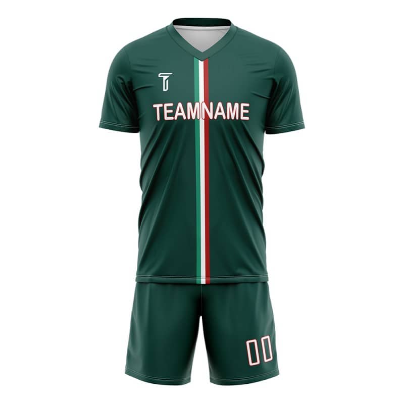 Custom Green Mexico Soccer Jersey Uniform Set