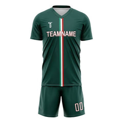 Custom Green Mexico Soccer Jersey Uniform Set