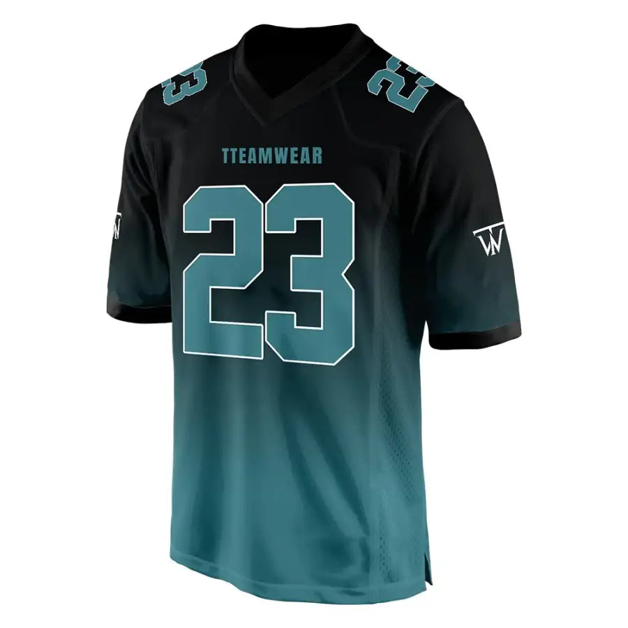 Custom Blue-Black Gradient Authentic Football Jersey