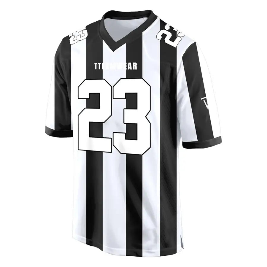 Custom White-Green Stripes Authentic Football Jersey