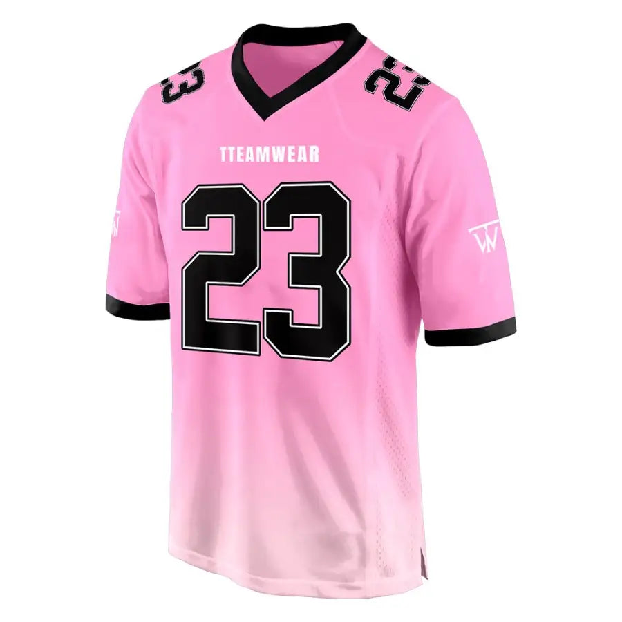 Custom Pink-Black Gradient Authentic Football Jersey