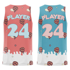 Hot Air Balloon Custom Reversible Basketball Jersey