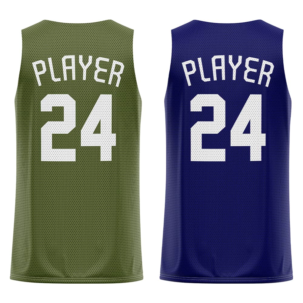 Pickle-Blue Custom Reversible Basketball Jersey