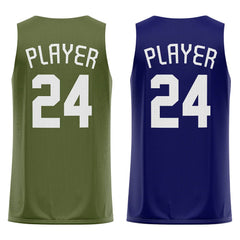 Pickle-Blue Custom Reversible Basketball Jersey