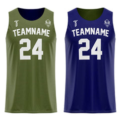 Pickle-Blue Custom Reversible Basketball Jersey