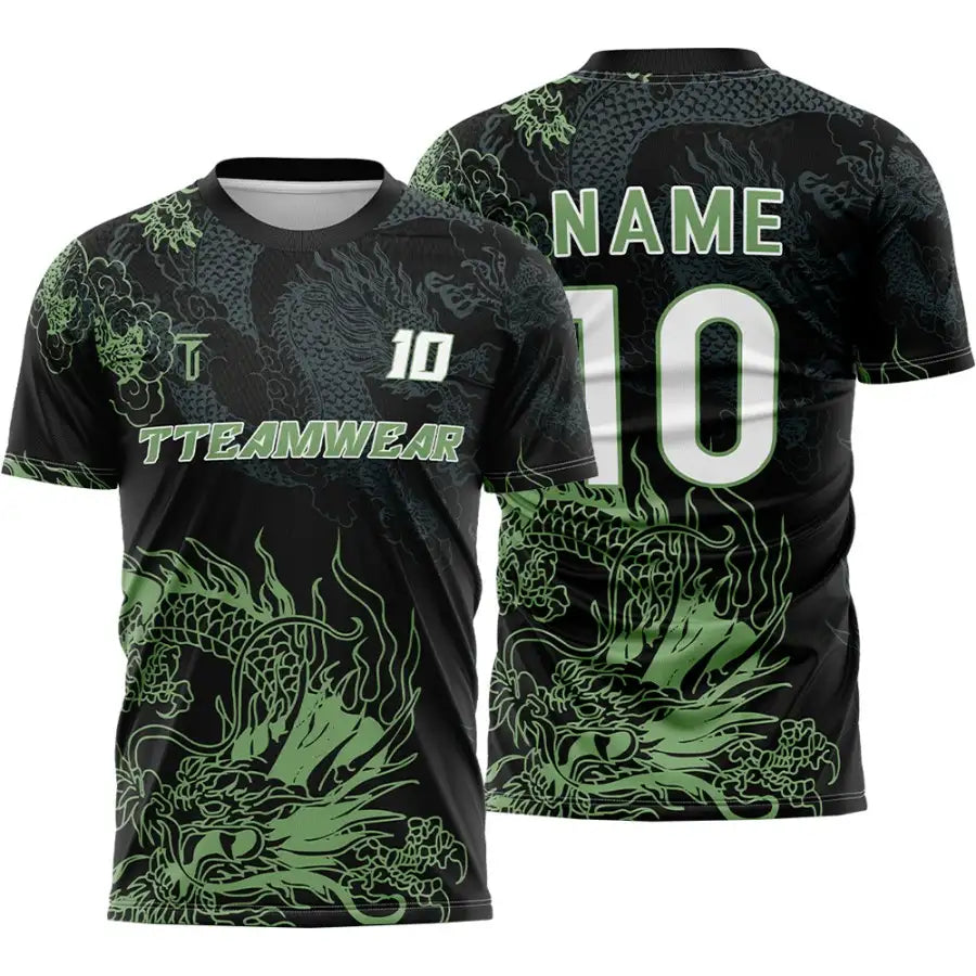 Dragon Custom Team Adult Youth Black Soccer Jersey