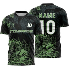 Dragon Custom Team Adult Youth Black Soccer Jersey