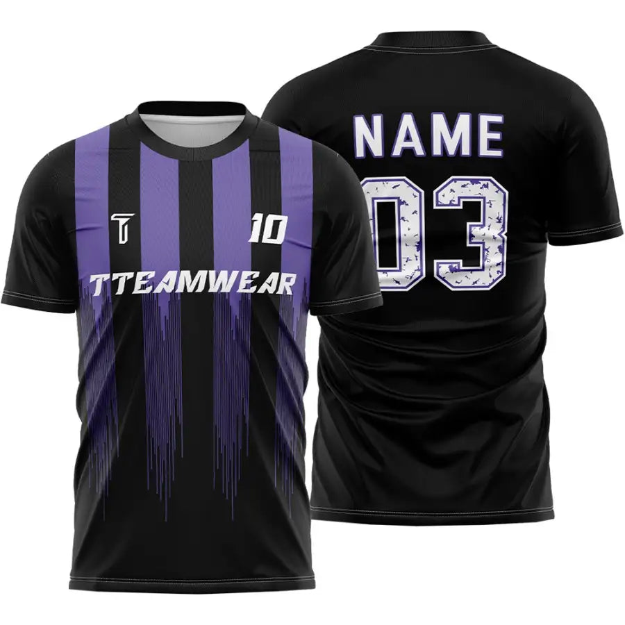 Violet Stripes Custom Team Adult Youth Soccer Jersey