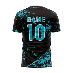 Spider Webs Custom Team Adult Youth Black Soccer Jersey