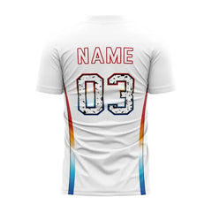 Iridescent Custom Team Adult Youth White Soccer Jersey