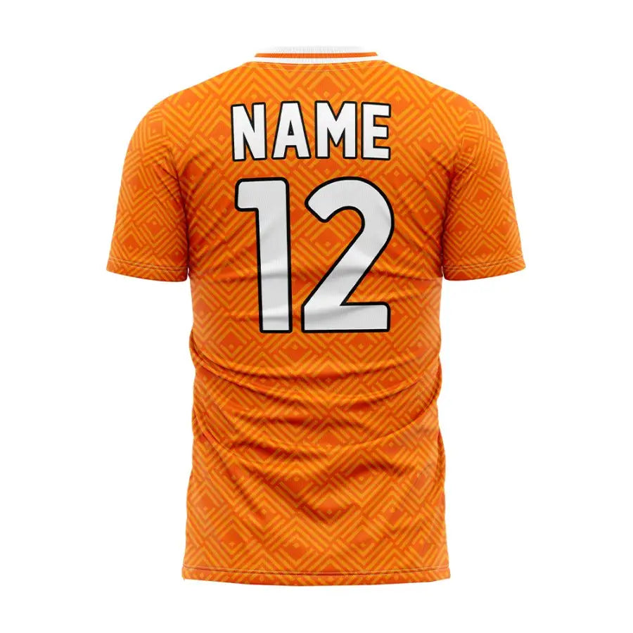 Custom Orange Maze Team Soccer Jersey